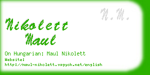 nikolett maul business card